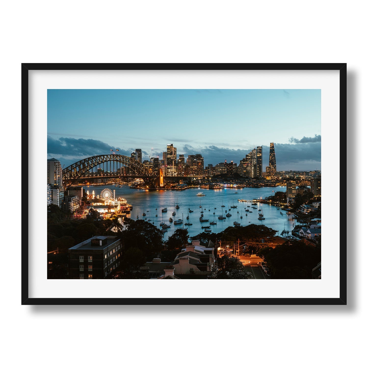 Lavender Bay Sydney Blue Hour II Framed Print - Architecture by Peter Yan Studio