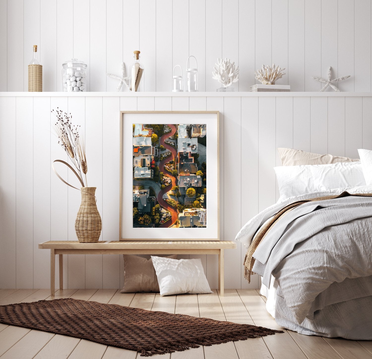 Lombard Street From Above | Premium Framed Print - Peter Yan Studio