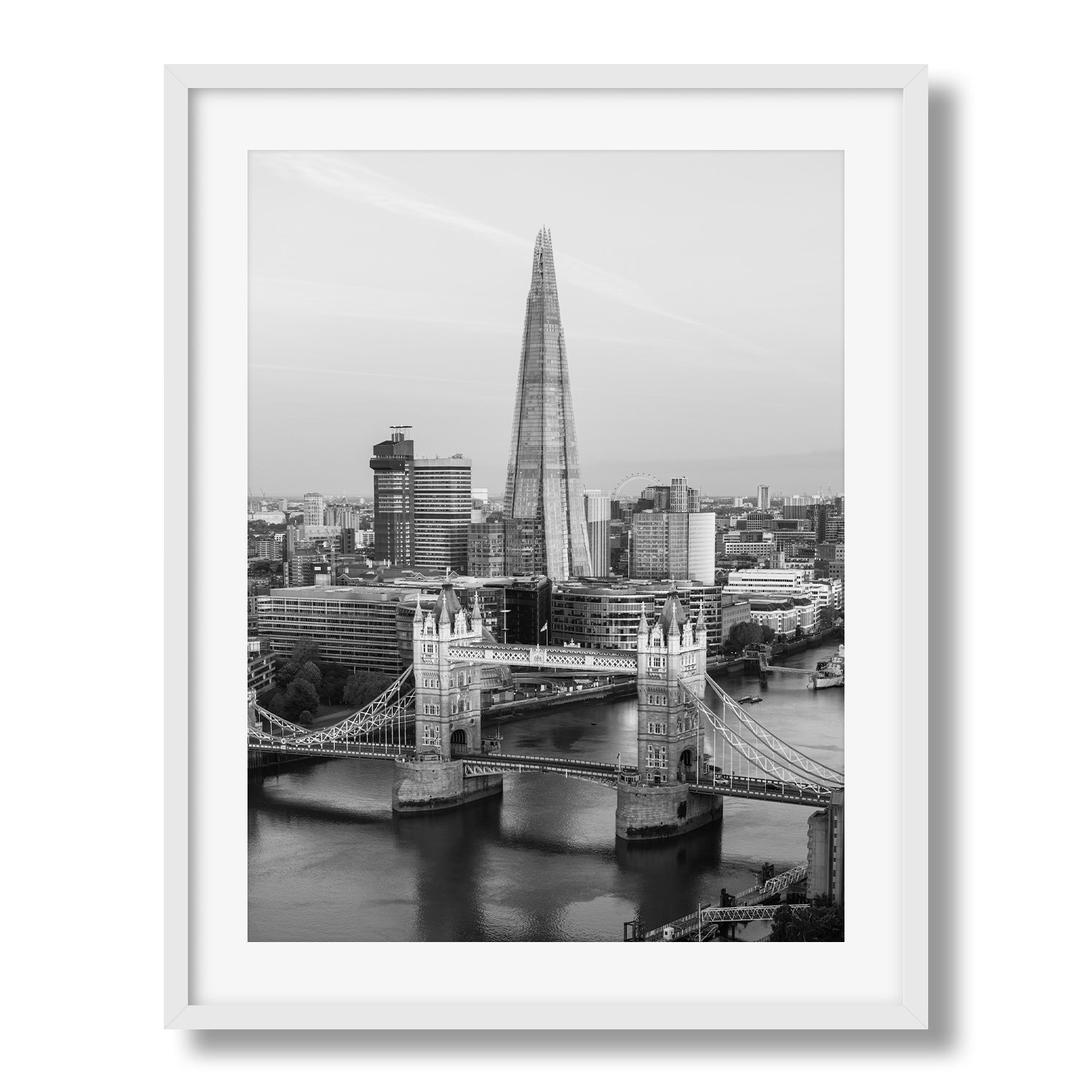 London Tower Bridge and The Shard Black & White - Peter Yan Studio