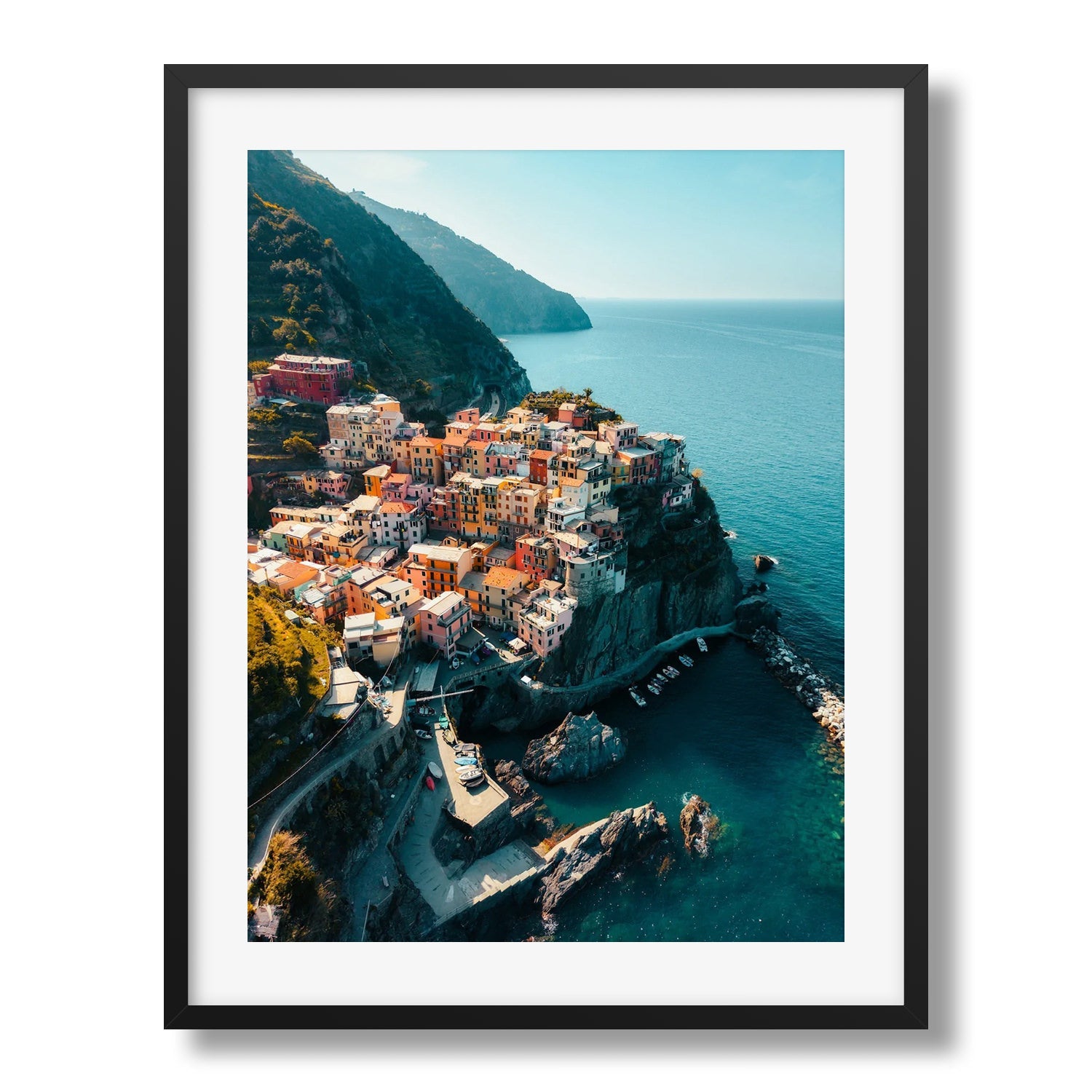 Manarola Sunrise, Cinque Terre - Peter Yan Studio Framed Photo Print Wall Art