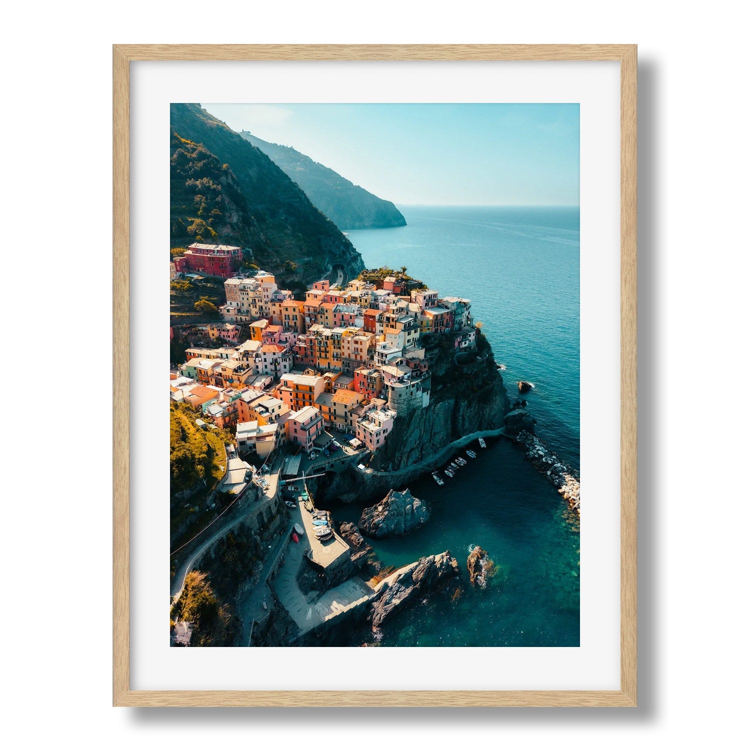 Manarola Sunrise, Cinque Terre - Peter Yan Studio Framed Photo Print Wall Art
