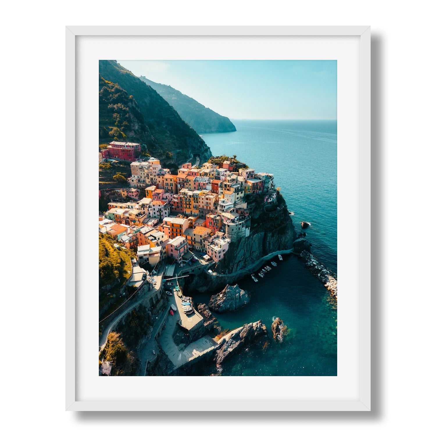 Manarola Sunrise, Cinque Terre - Peter Yan Studio Framed Photo Print Wall Art