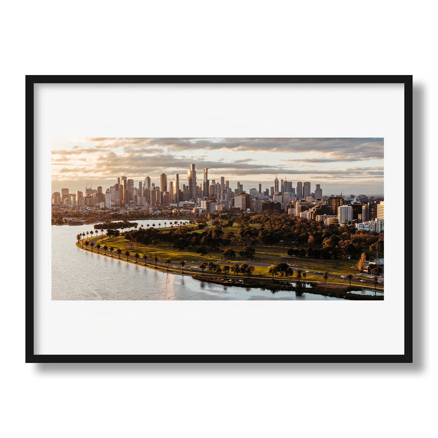 Melbourne Panorama - Albert Park Framed Print - Architecture by Peter Yan Studio