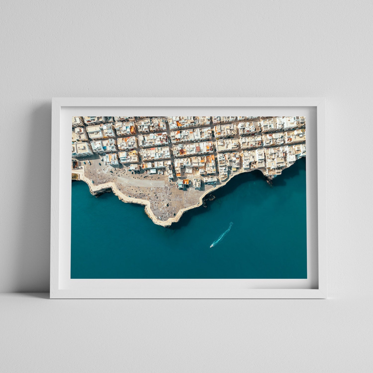 Polignano a Mare From Above, Italy - Peter Yan Studio Framed Photo Print Wall Art