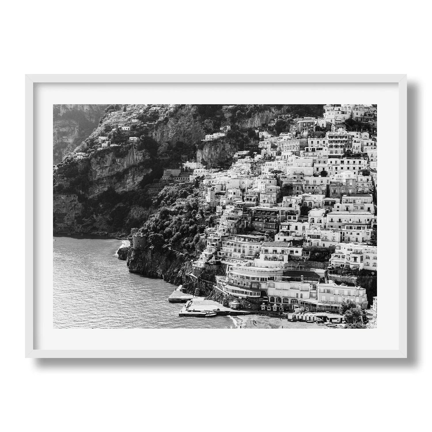 Positano Amalfi Coast Black & White - Peter Yan Studio