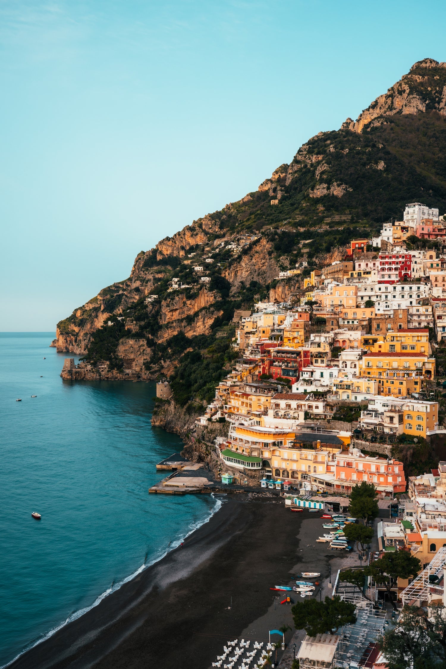 Positano In Spring, Amalfi Coast | Premium Framed Print - Peter Yan Studio