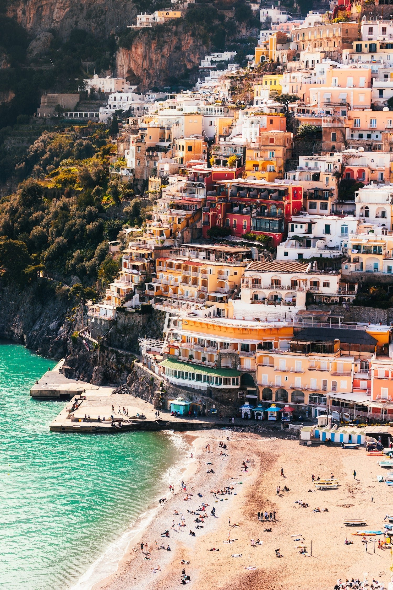 Positano Sunny Afternoon, Amalfi Coast | Premium Framed Print - Peter Yan Studio