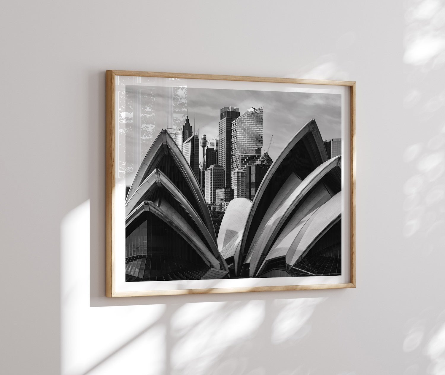 Sydney Behind Opera House Black & White - Peter Yan Studio Framed Photo Print Wall Art