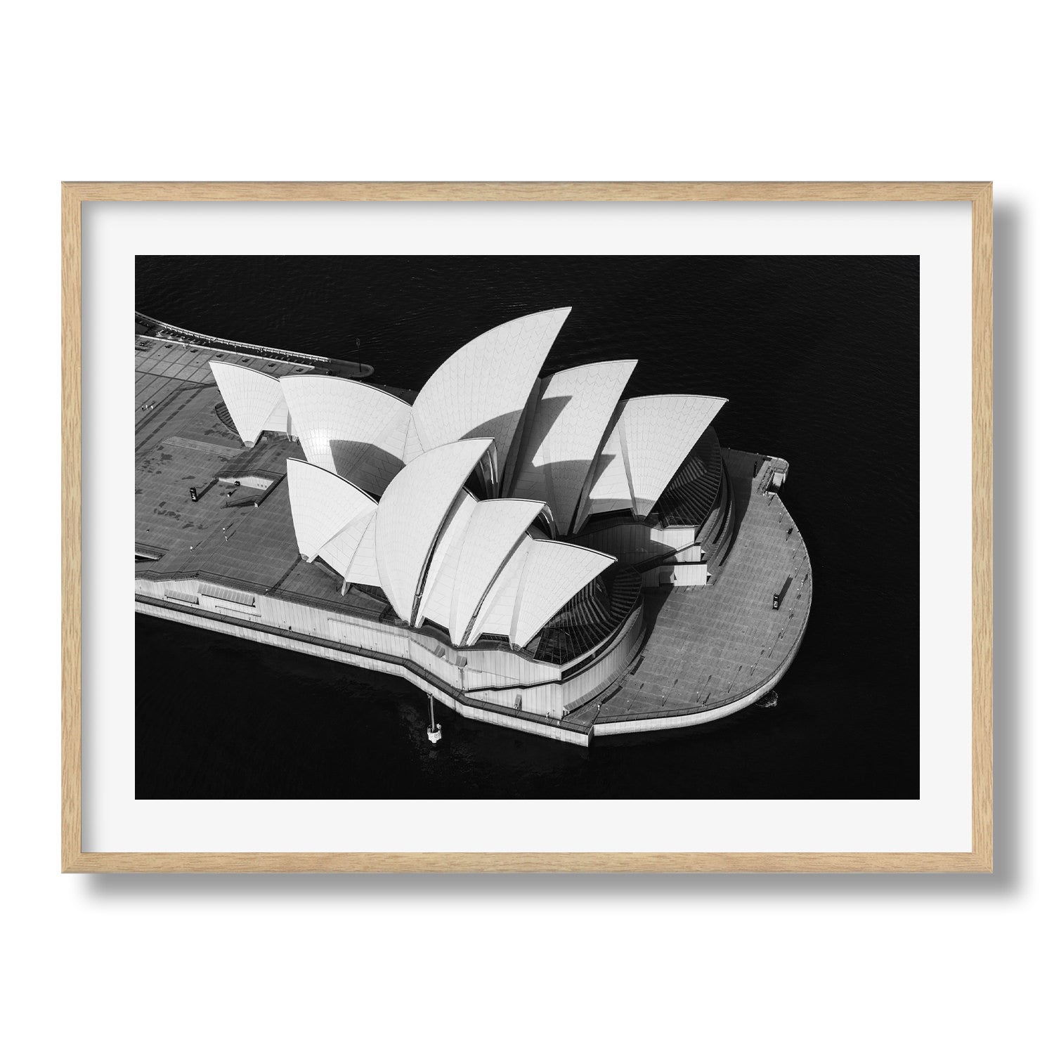 Sydney Opera House From Above II Black & White - Peter Yan Studio Framed Photo Print Wall Art