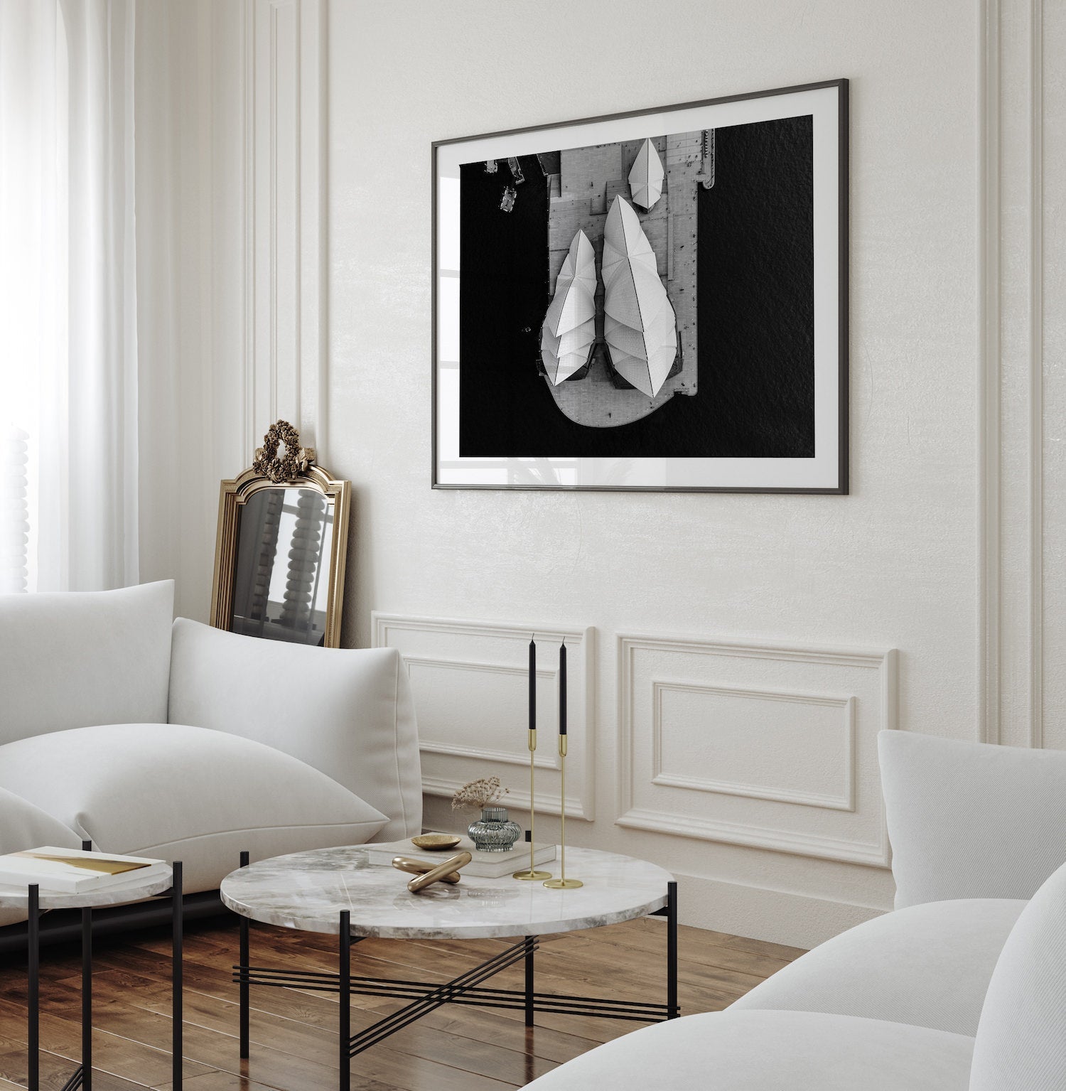 Sydney Opera House From Above in Black & White - Peter Yan Studio