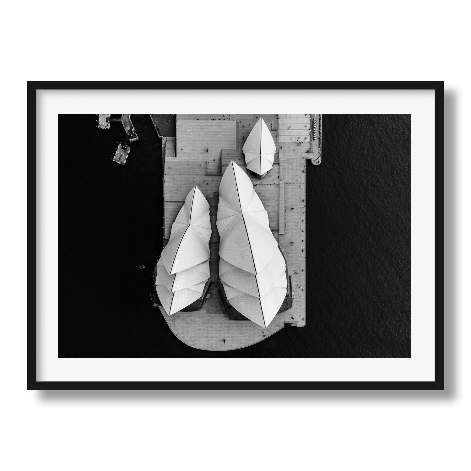 Sydney Opera House From Above in Black & White - Peter Yan Studio