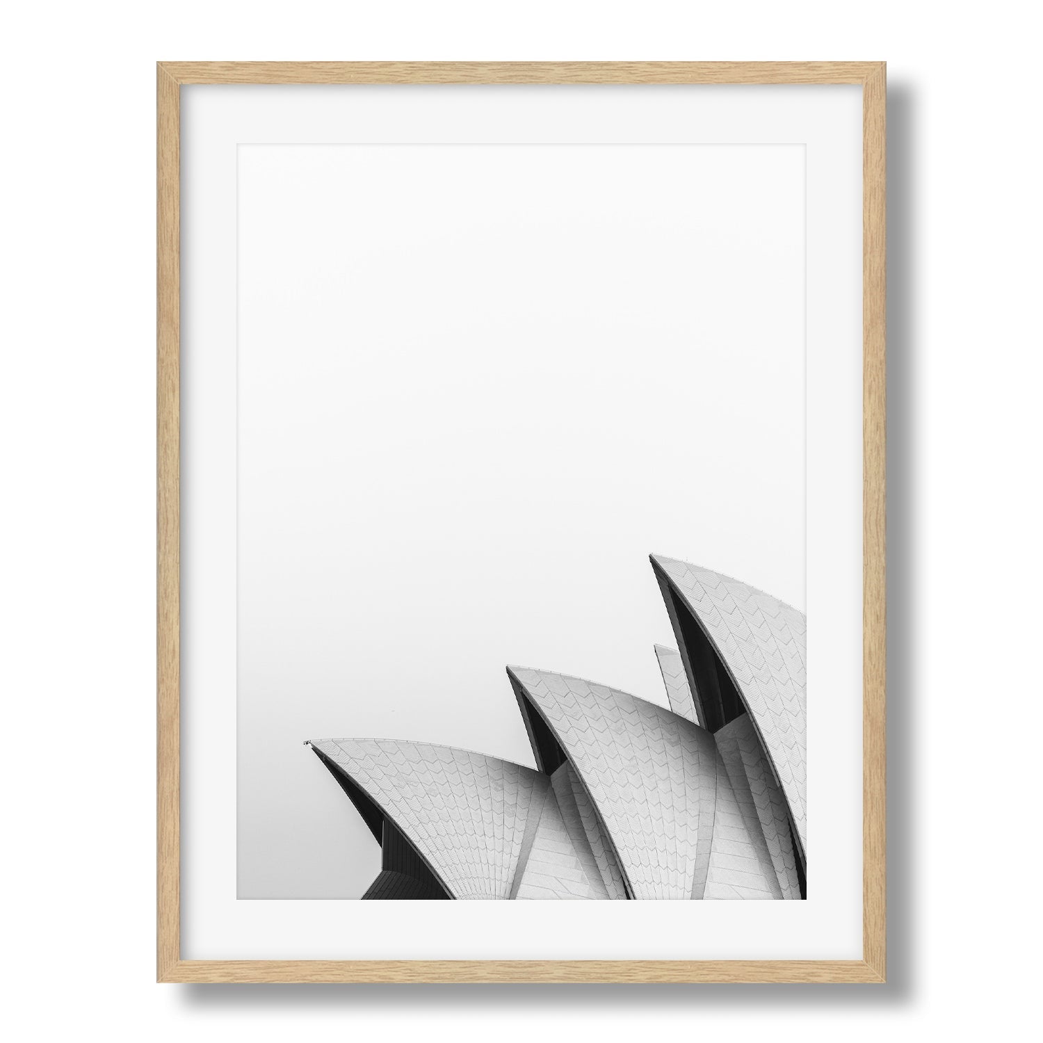 Sydney Opera House Side View Black & White - Peter Yan Studio Framed Photo Print Wall Art