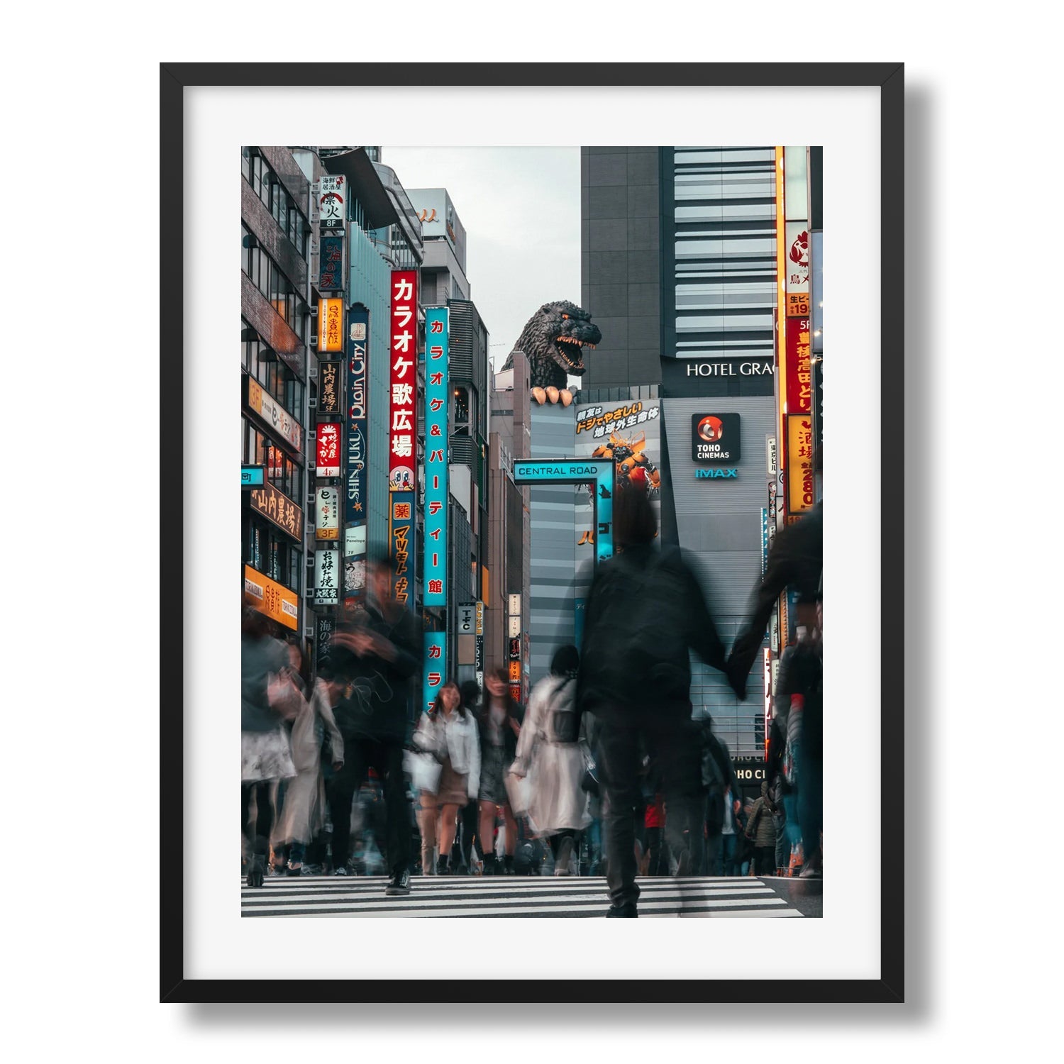 The Godzilla Head In Tokyo - Peter Yan Studio Framed Photo Print Wall Art