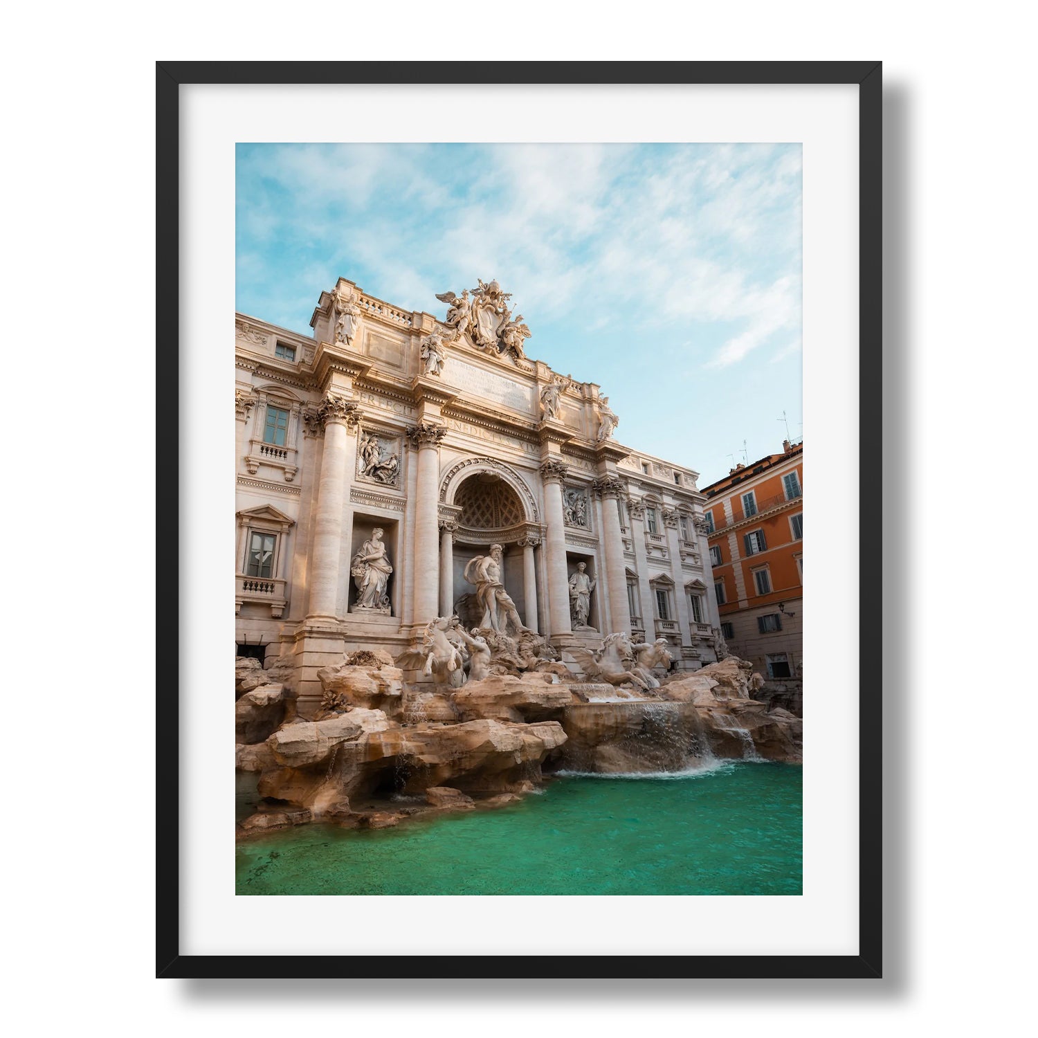 Trevi Fountain Sunrise I Framed Print - Architecture by Peter Yan Studio