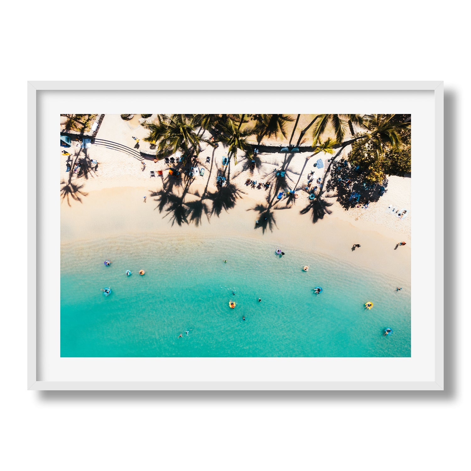 Waikiki Beach Shadows Series 5 | Premium Framed Print - Peter Yan Studio