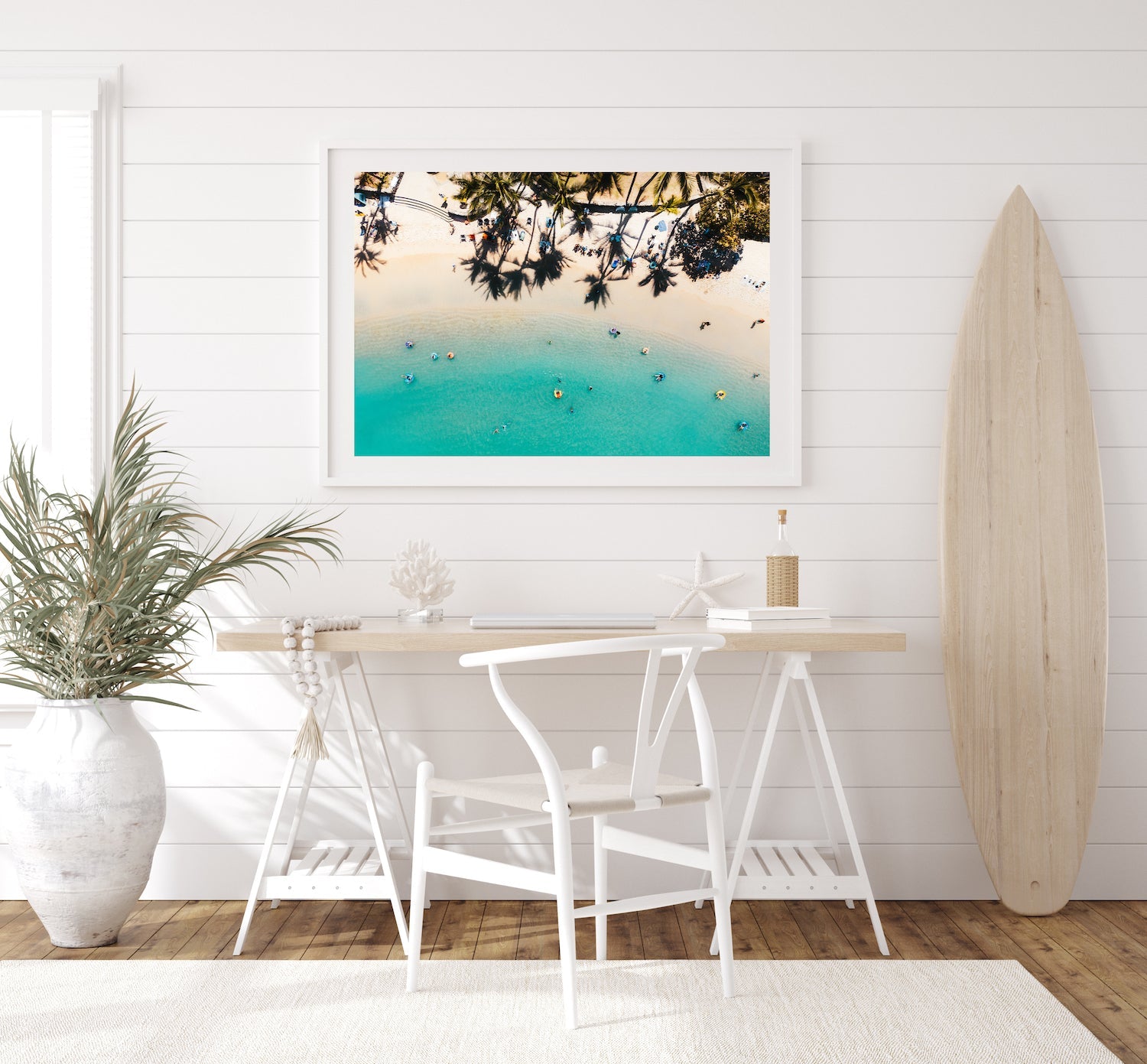 Waikiki Beach Shadows Series 5 | Premium Framed Print - Peter Yan Studio