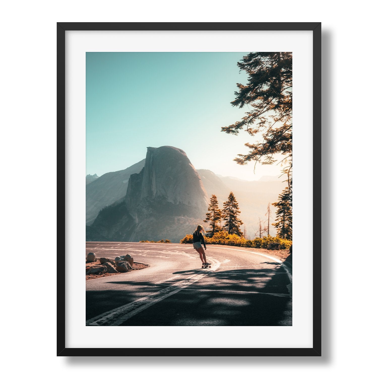 Yosemite Skater | Premium Framed Print - Peter Yan Studio