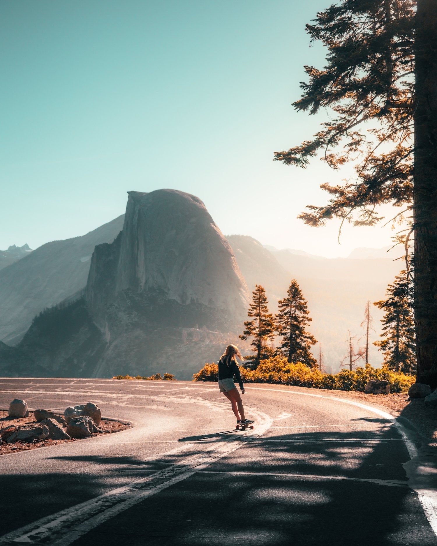 Yosemite Skater | Premium Framed Print - Peter Yan Studio