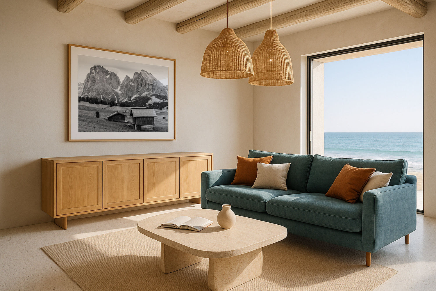 Alpe di Siusi in Black and White Framed Print - Black & White by Peter Yan Studio