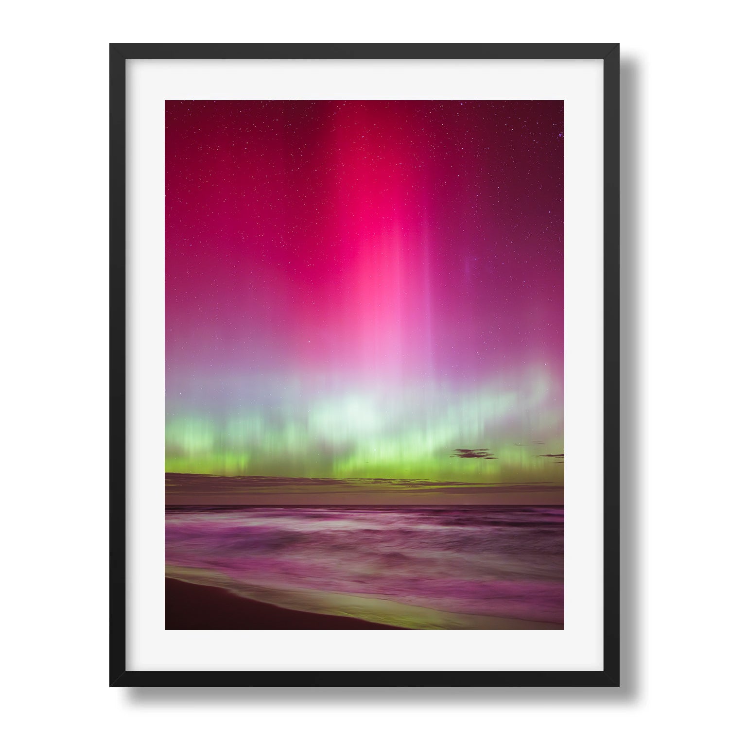 Aurora Australis on Mornington Peninsula beach II - Peter Yan Studio Framed Photo Print Wall Art