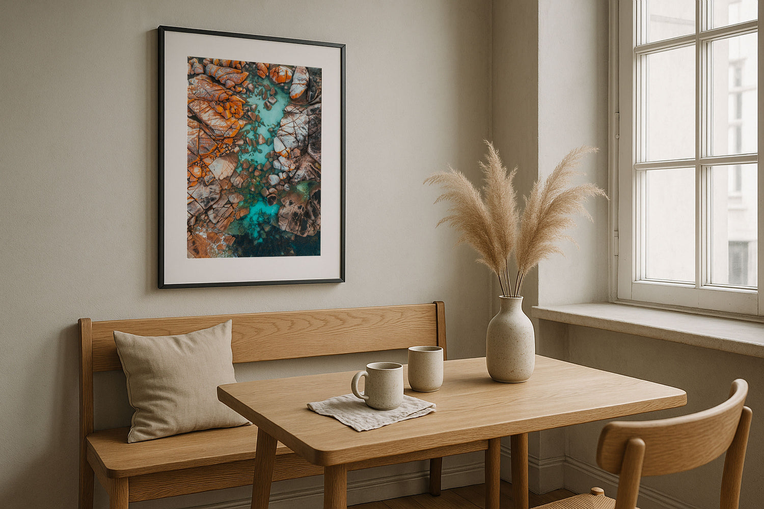 Bay Of Fires Tasmania I Framed Print - Aerial by Peter Yan Studio