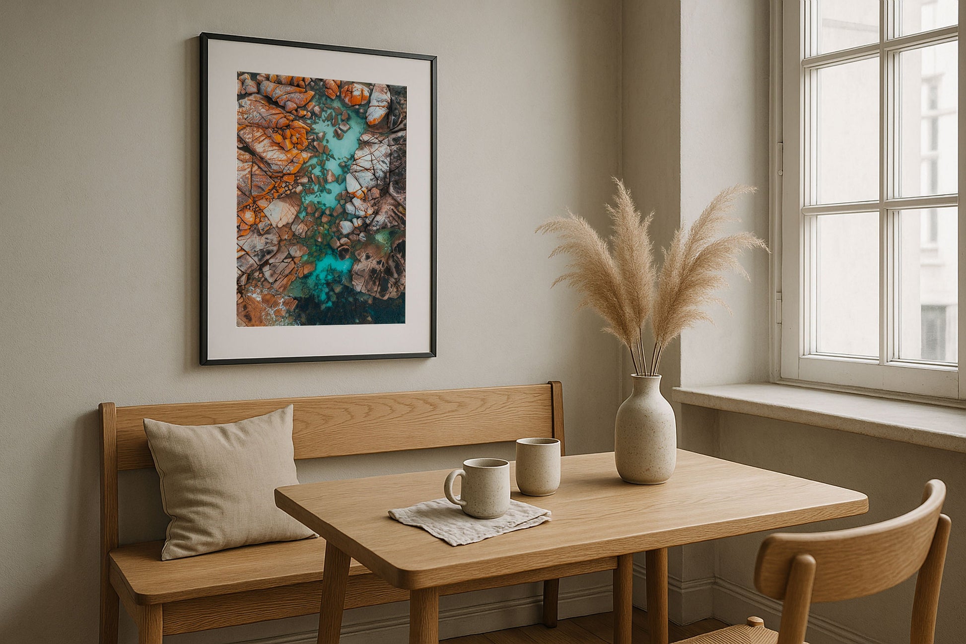 Bay Of Fires Tasmania I Framed Print - Aerial by Peter Yan Studio