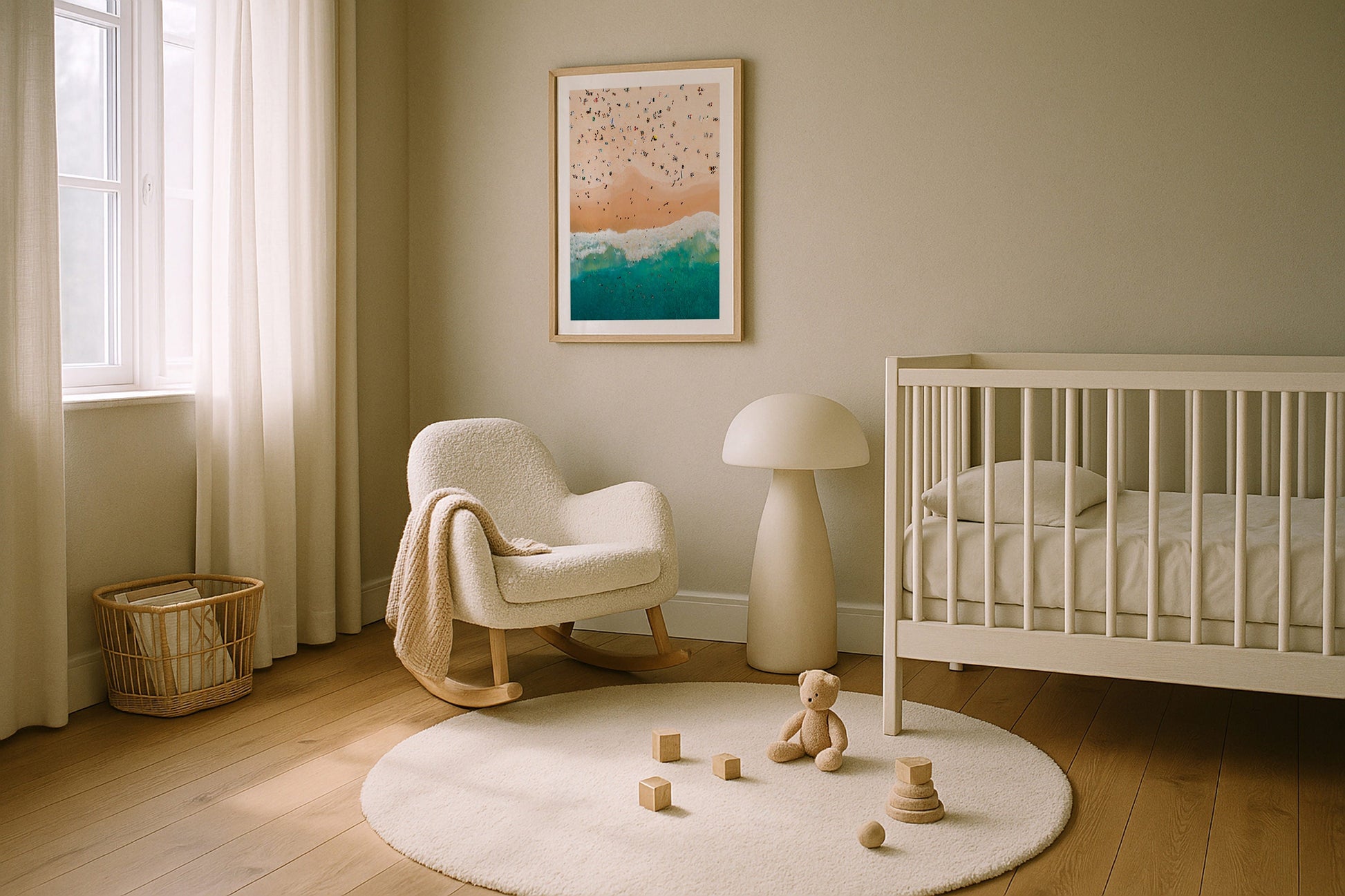 Bondi Beach Summer Day I Framed Print - Aerial by Peter Yan Studio