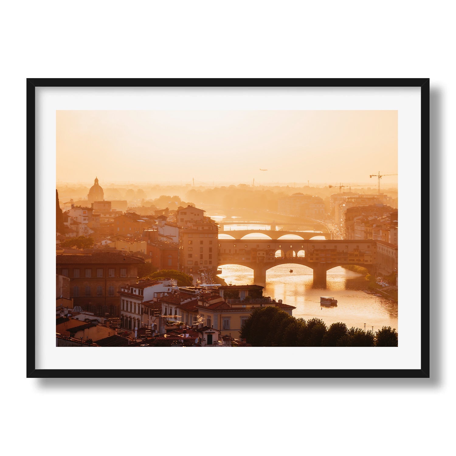 Bridges of Florence at Sunset - Peter Yan Studio Framed Photo Print Wall Art