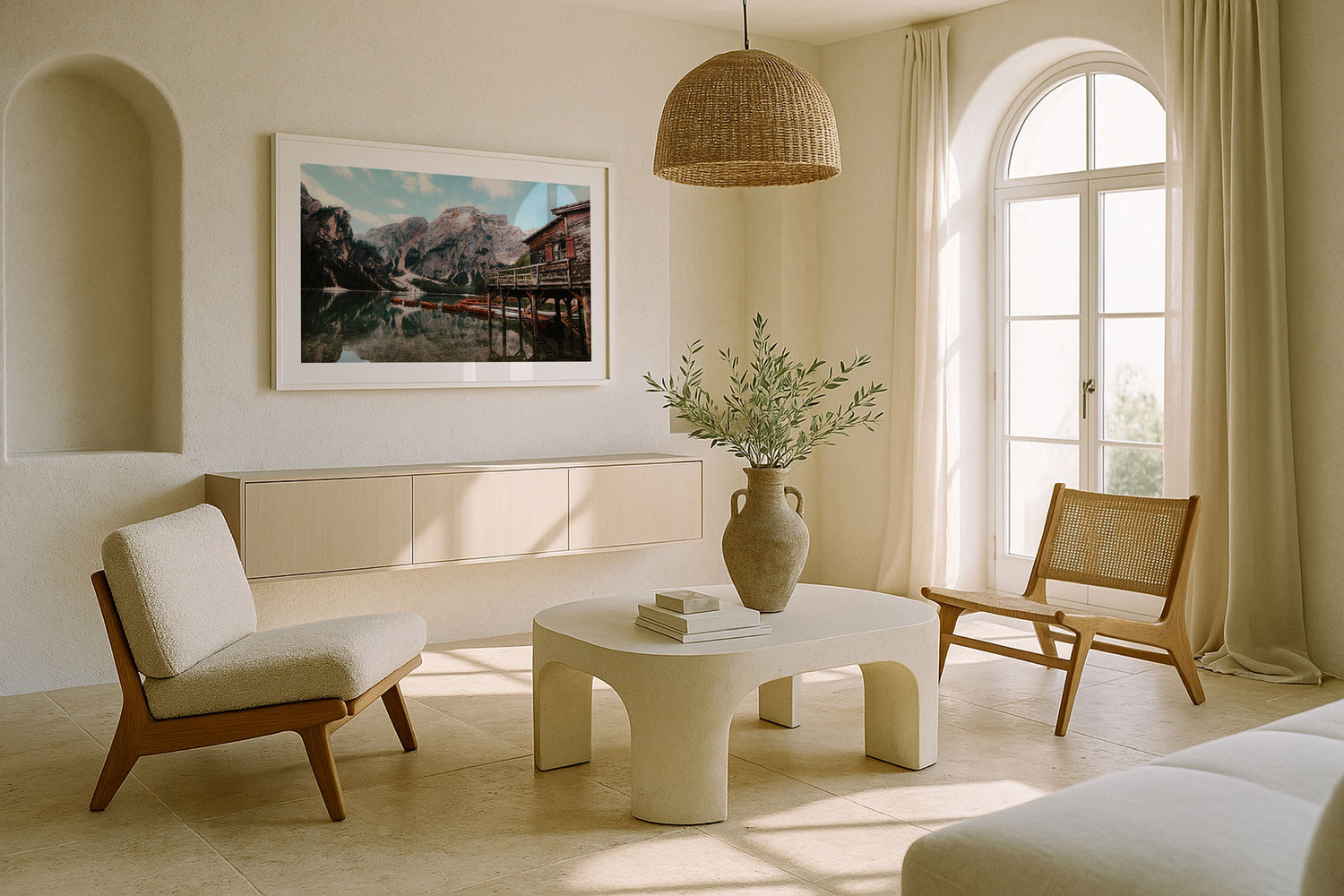 Cabin on Lago di Braies Framed Print - Dolomites by Peter Yan Studio