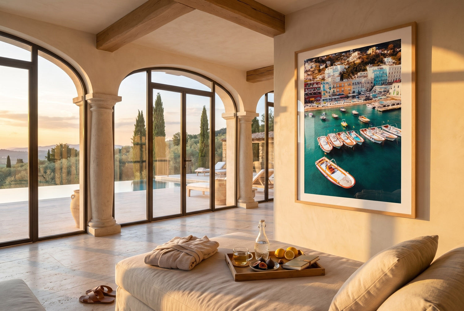 Capri Marina Grande II Framed Print - Aerial by Peter Yan Studio