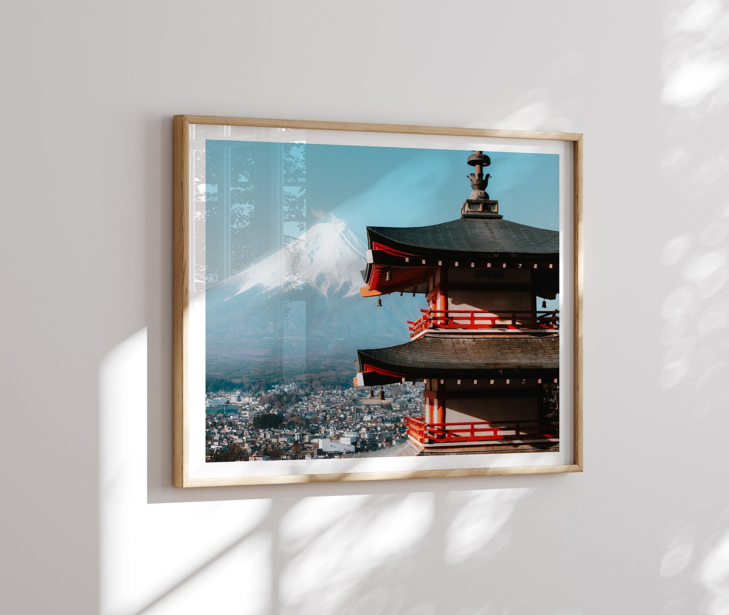 Chureito Pagoda Mt Fuji Sunrise Framed Print - Architecture by Peter Yan Studio