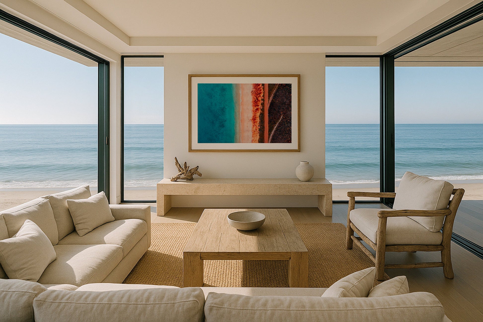 Coastal Western Australia - James Price Point I Framed Print - Aerial by Peter Yan Studio