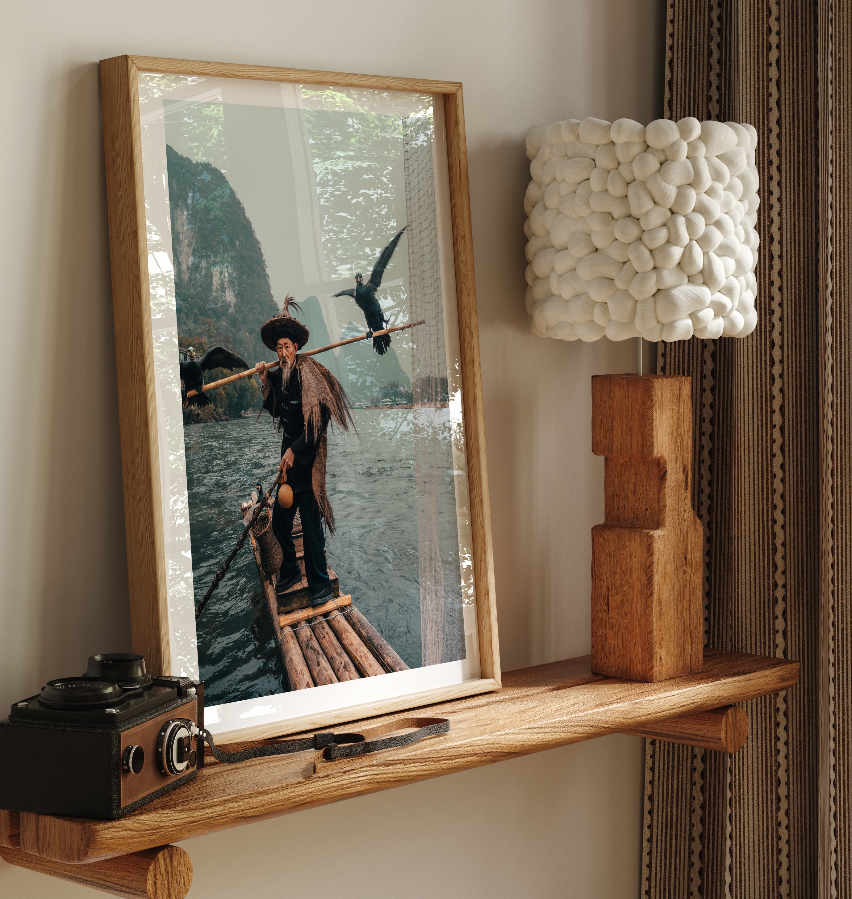 Cormorant Fisherman of Yangshuo II - Peter Yan Studio Framed Photo Print Wall Art
