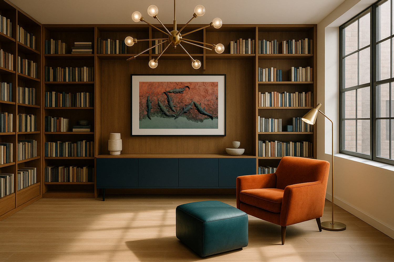 Crocodiles of Broome: Red Earth Framed Print - Aerial by Peter Yan Studio