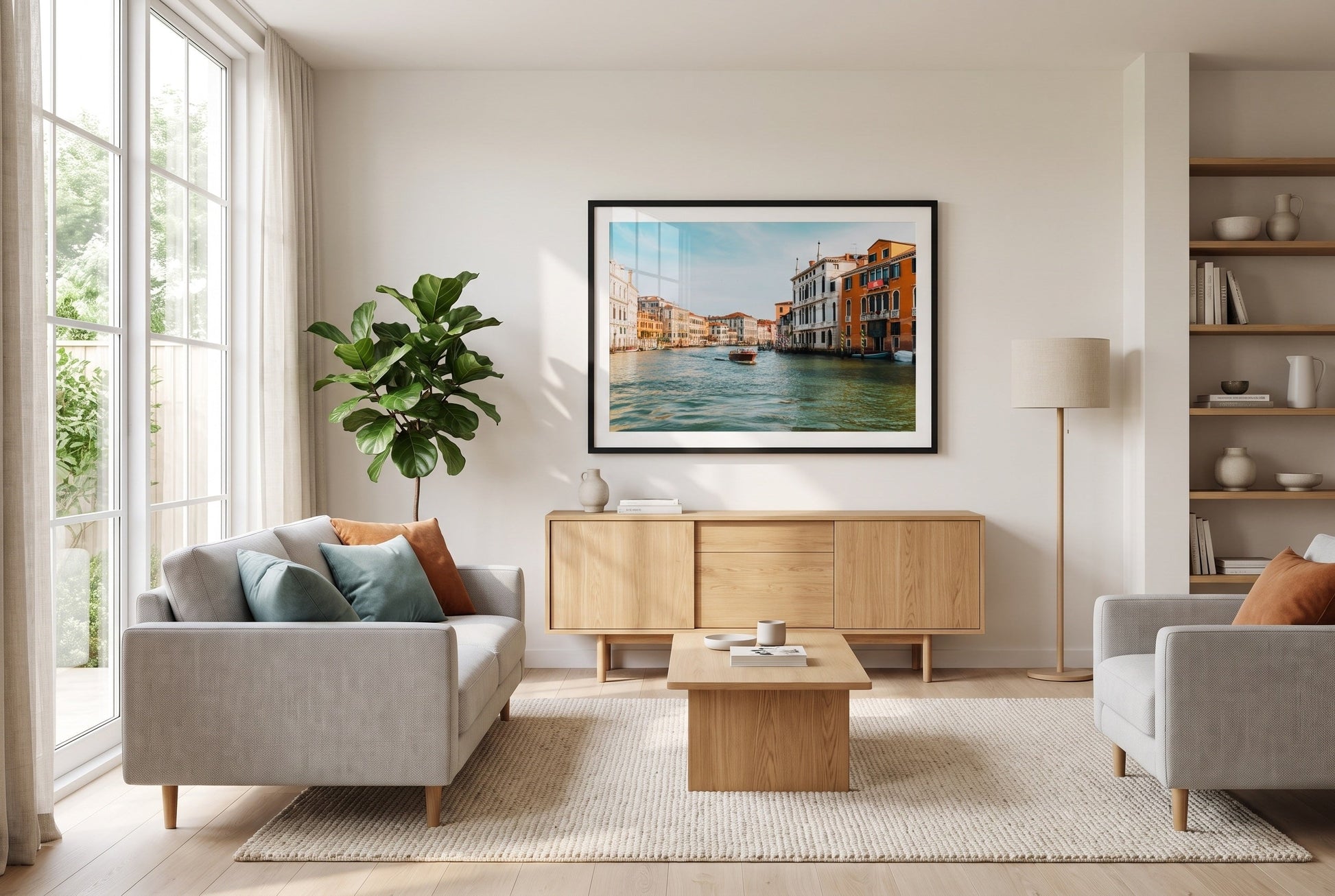 Cruising the Grand Canal of Venice Framed Print - Architecture by Peter Yan Studio