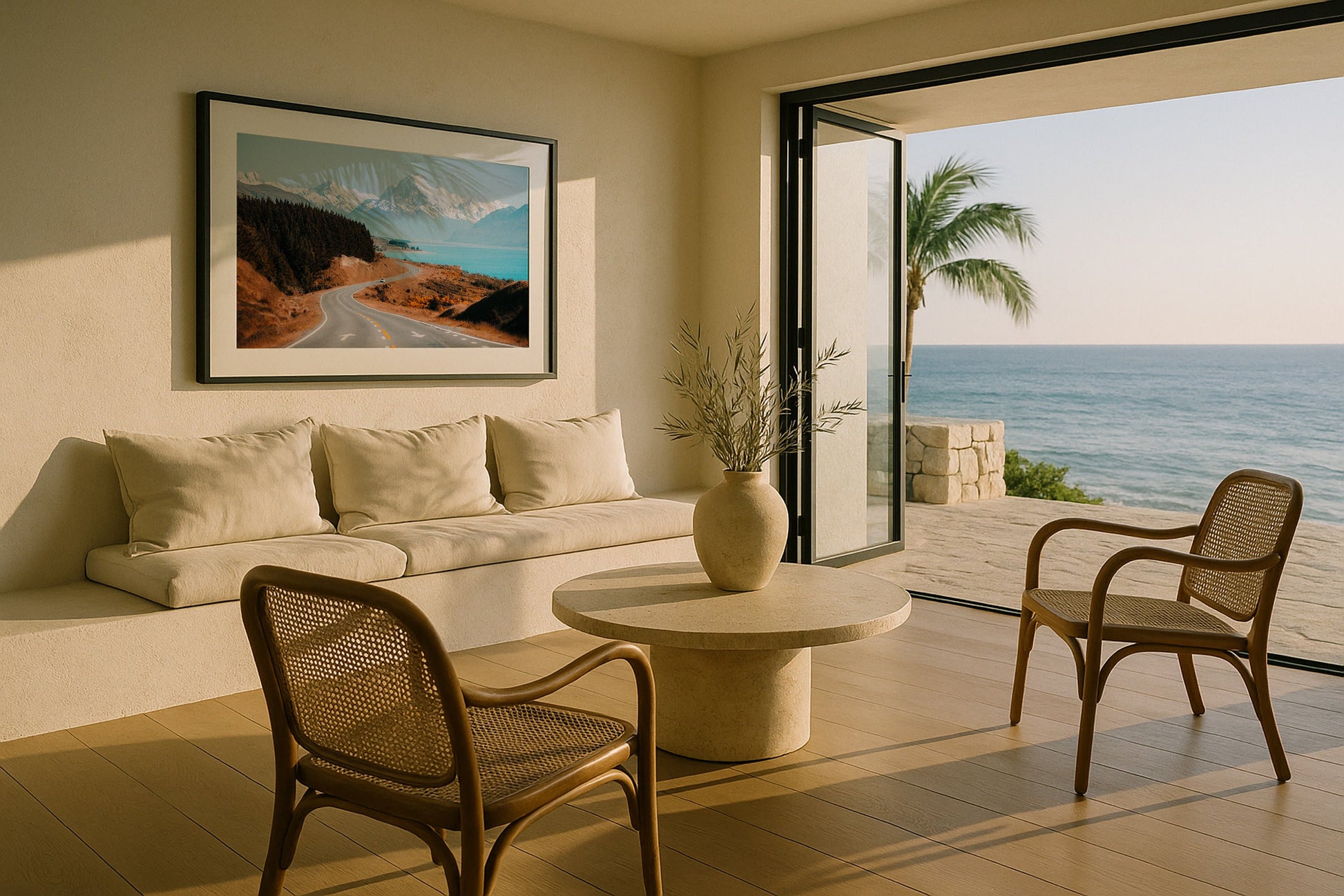 Curvy Road to Mt Cook Framed Print - Framed Prints by Peter Yan Studio