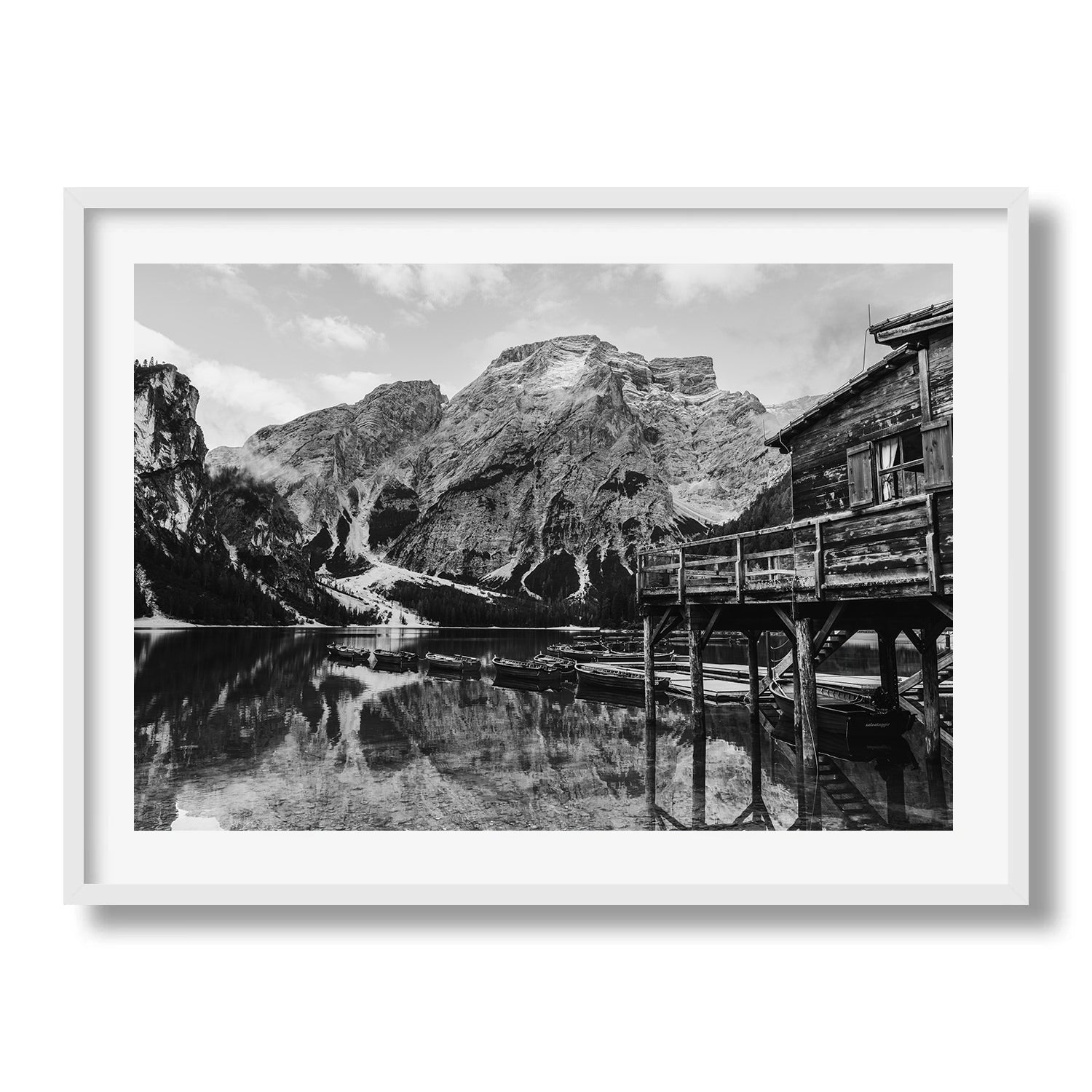 Dolomites Monochrome II Framed Print - Black & White by Peter Yan Studio