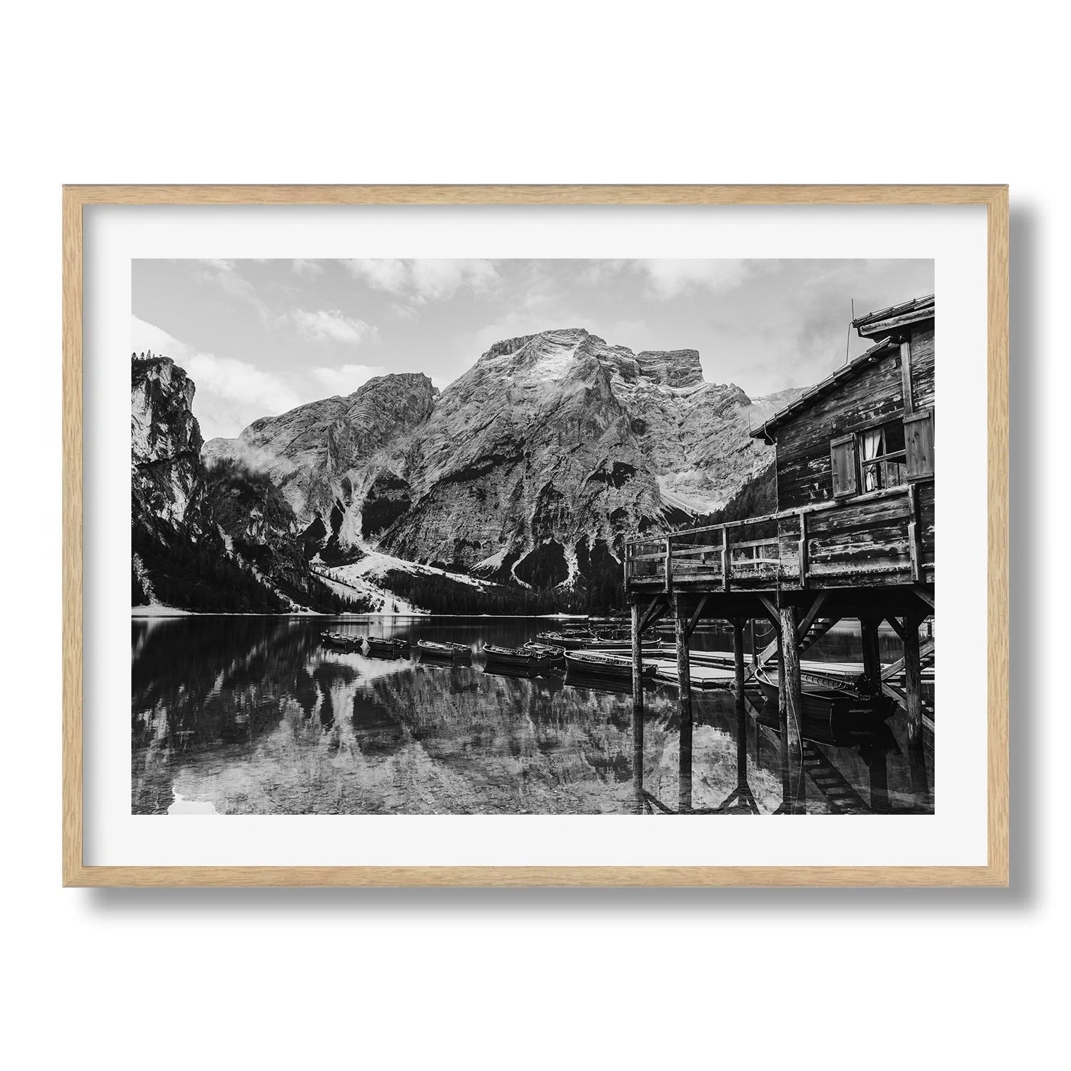 Dolomites Monochrome II Framed Print - Black & White by Peter Yan Studio
