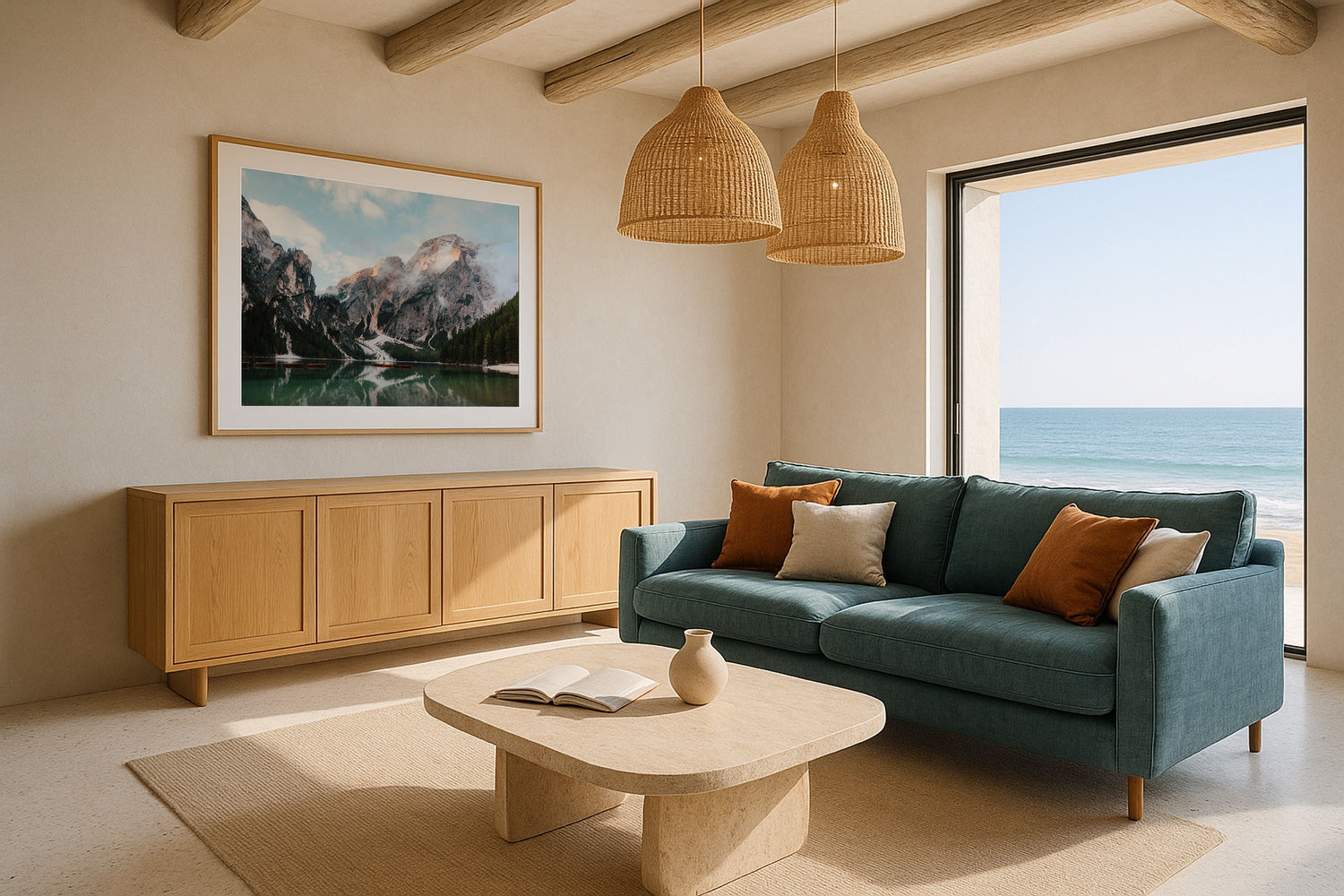 Dolomites Morning Calm Framed Print - Dolomites by Peter Yan Studio