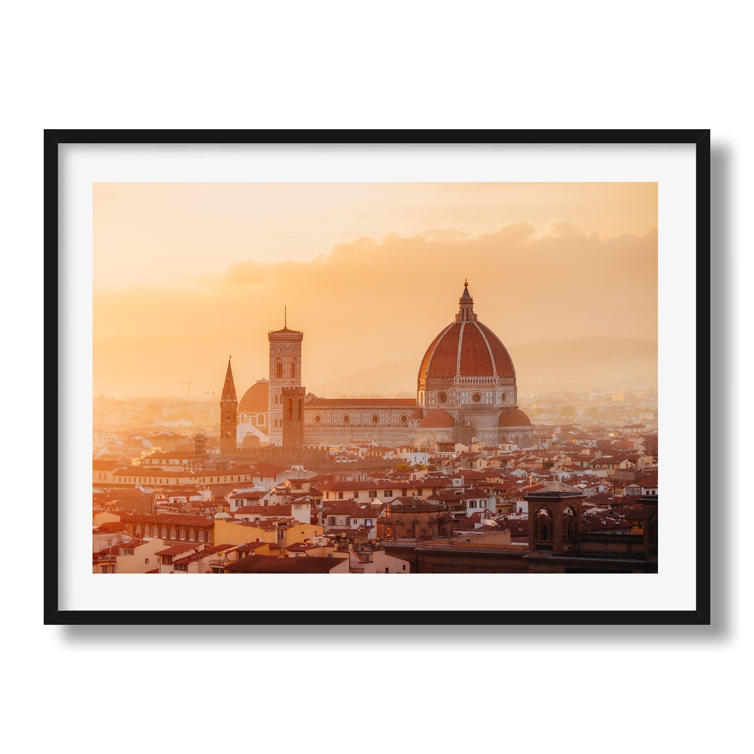 Florence Cathedral at Sunset Framed Print - Architecture by Peter Yan Studio
