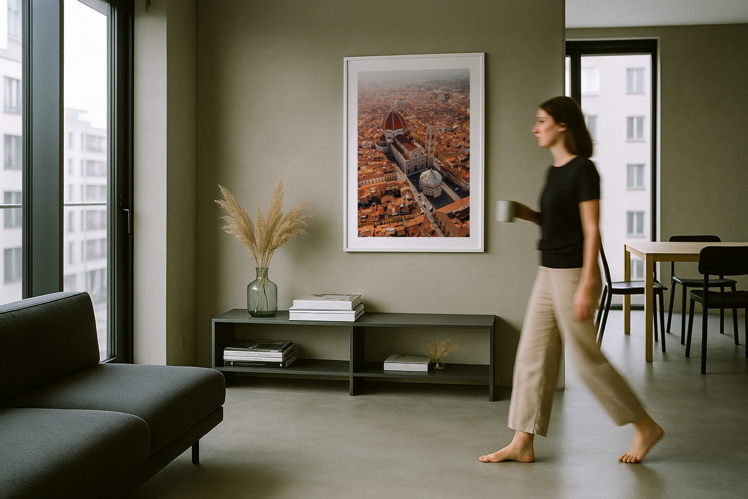 Florence From Above III Framed Print - Aerial by Peter Yan Studio