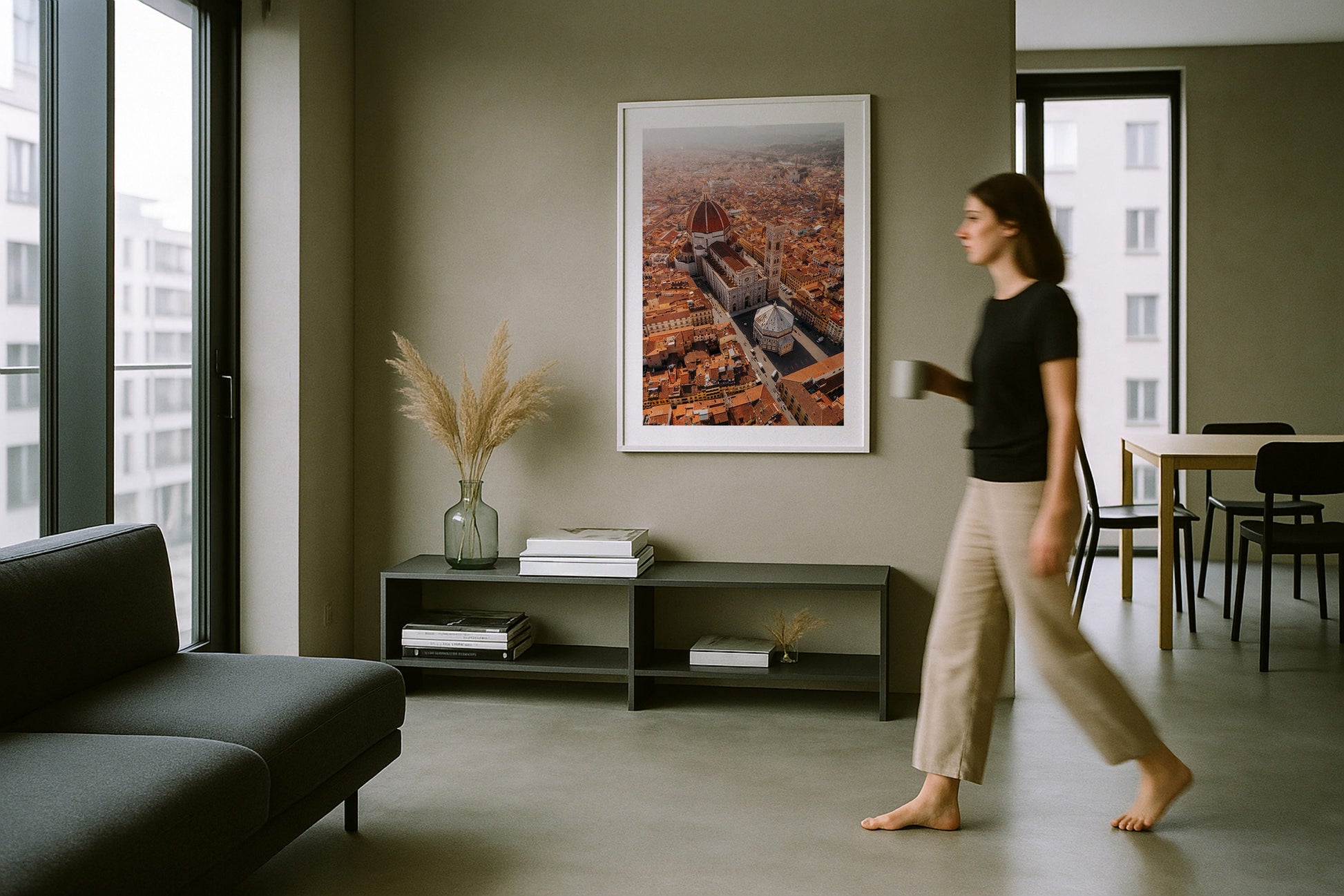 Florence From Above III Framed Print - Aerial by Peter Yan Studio