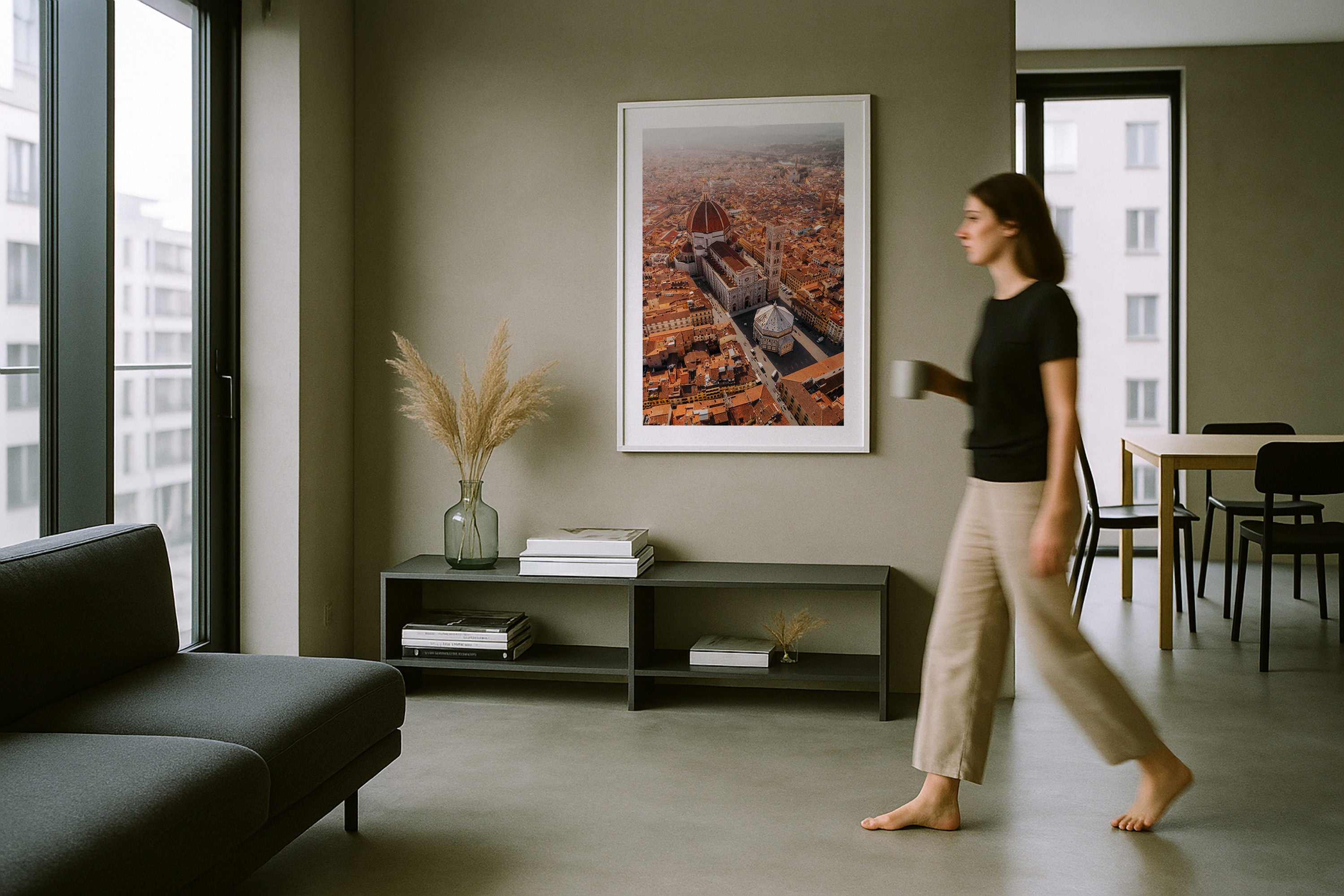 Florence From Above III Framed Print - Aerial by Peter Yan Studio