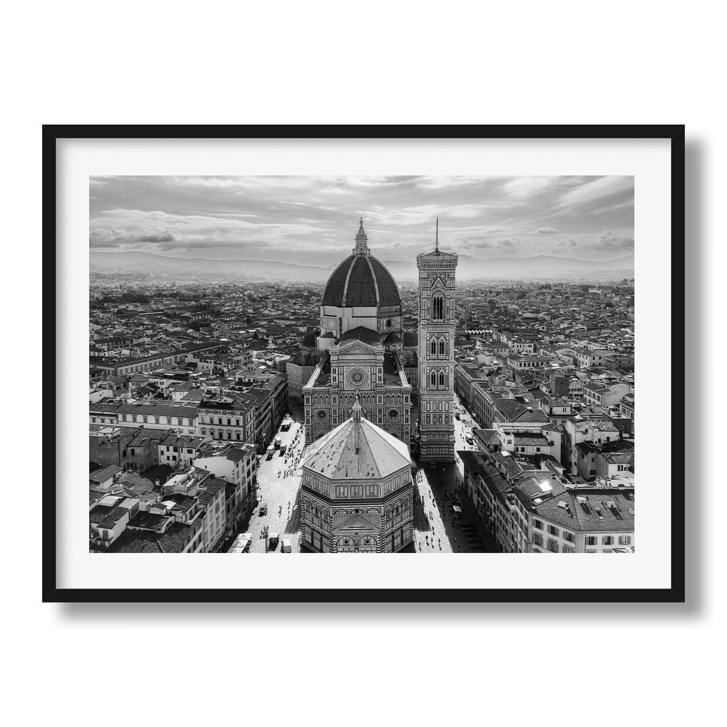 Florence In Black and White - Peter Yan Studio Framed Photo Print Wall Art