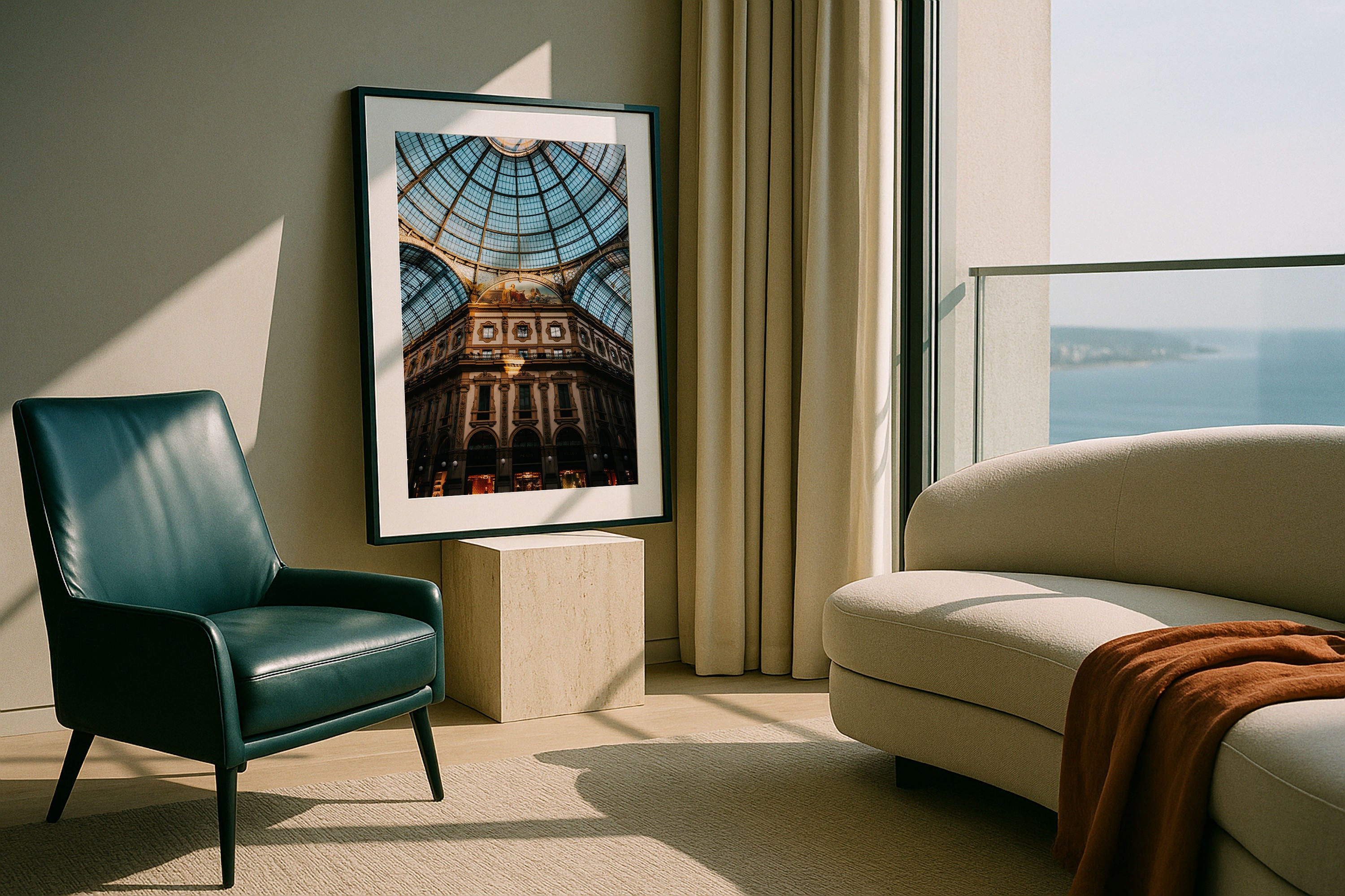 Galleria Vittorio Emanuele II Framed Print - Architecture by Peter Yan Studio