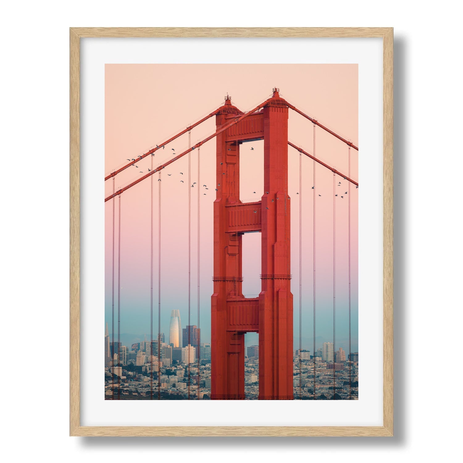 Golden Gate’s Twilight Symphony Framed Print - Architecture by Peter Yan Studio