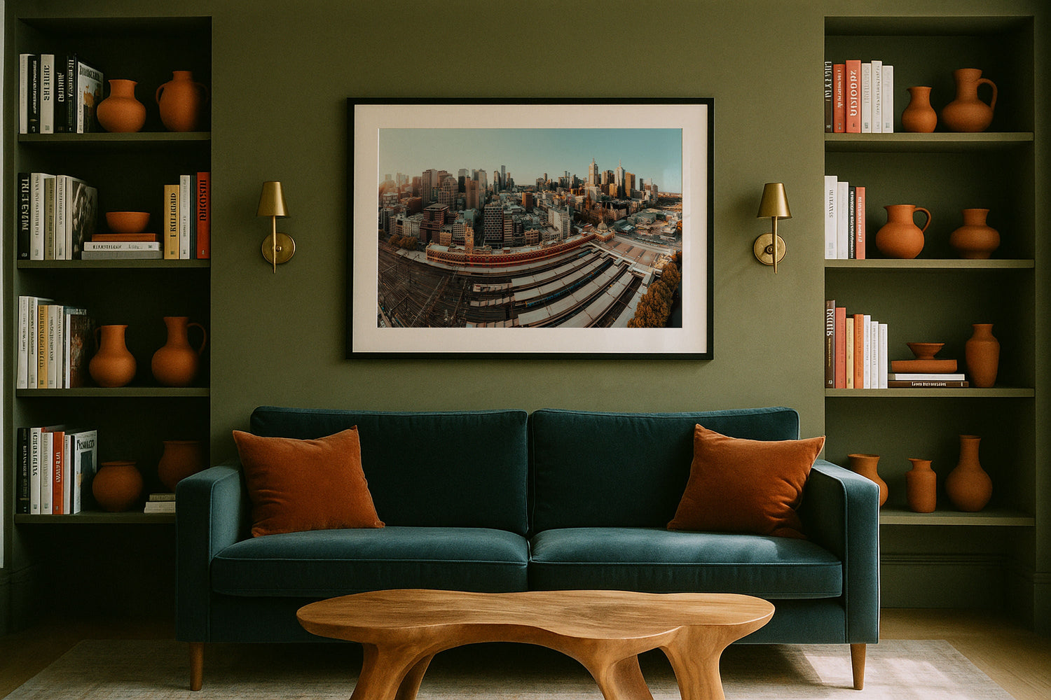 Golden Hour Over Flinders Street Station and Melbourne's Skyline Framed Print - Architecture by Peter Yan Studio