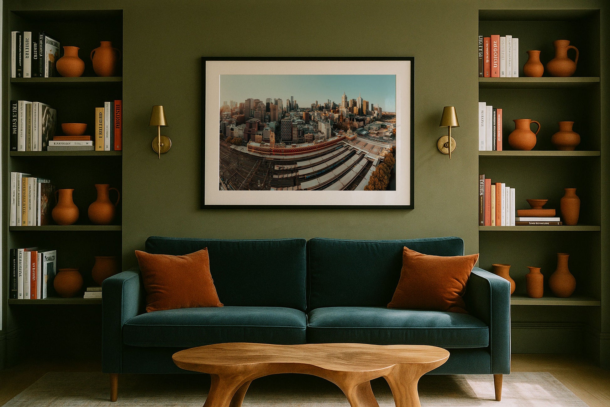Golden Hour Over Flinders Street Station and Melbourne's Skyline Framed Print - Architecture by Peter Yan Studio