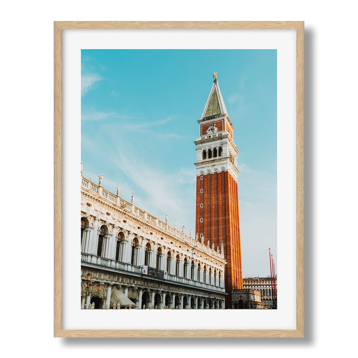 Golden Light on San Marco Campanile Framed Print - Architecture by Peter Yan Studio