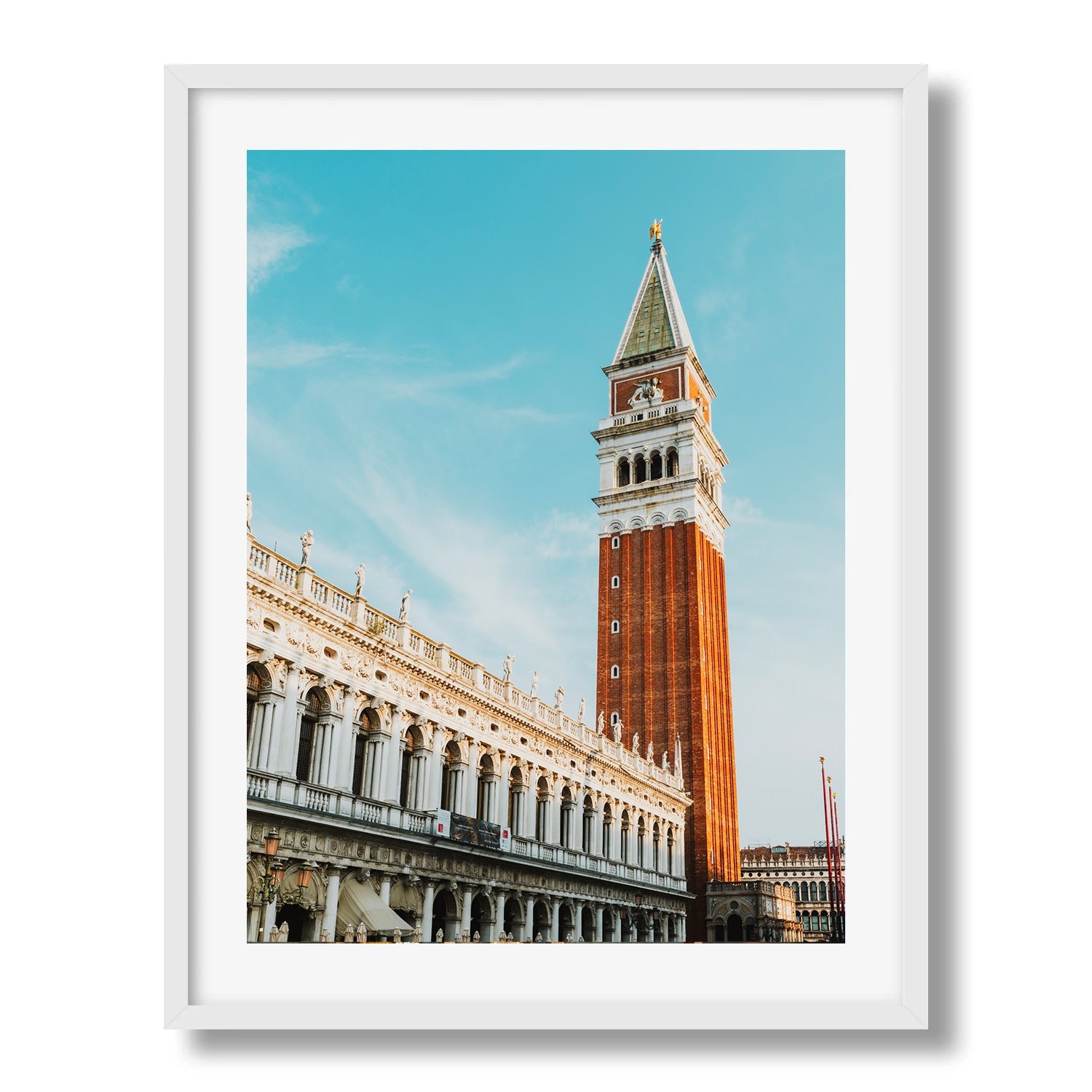 Golden Light on San Marco Campanile Framed Print - Architecture by Peter Yan Studio